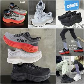 【超临界EVA二次发泡大底 双层超轻贾卡网面 侧边滚动几何设计】ONKE德国 20代缓震耐磨强回弹抑菌科技跑鞋