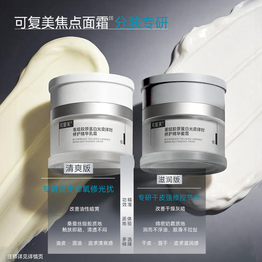 【可复美焦点面霜】可复美重组胶原蛋白光奕律时修护精华霜50g/瓶/盒 商品图4