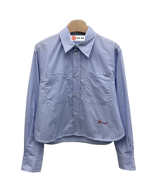 女款刺绣短款长袖衬衫la025 商品图0