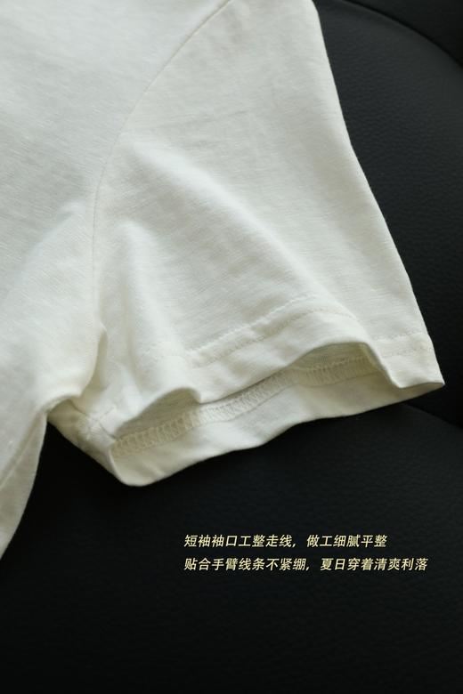 法式100棉圆领短袖T恤 商品图8