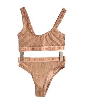 女款半透明刺绣网纱泳衣zh012