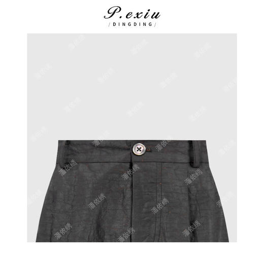 100%桑蚕丝龟纹高级质感显瘦松紧腰休闲短裤 YL2132-1 商品图2