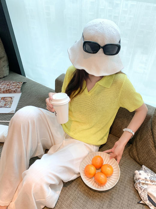 <曾小咸推荐> 4.20新品上新 polo领镂空针织衫 原价119！！ 活动价69！！【预售款，预计3-15天发货】 商品图8