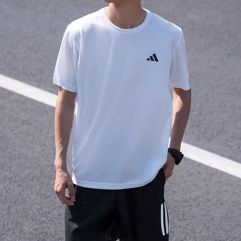 XXM速干网球运动上衣圆领短袖T恤男装夏季adidas阿迪达斯