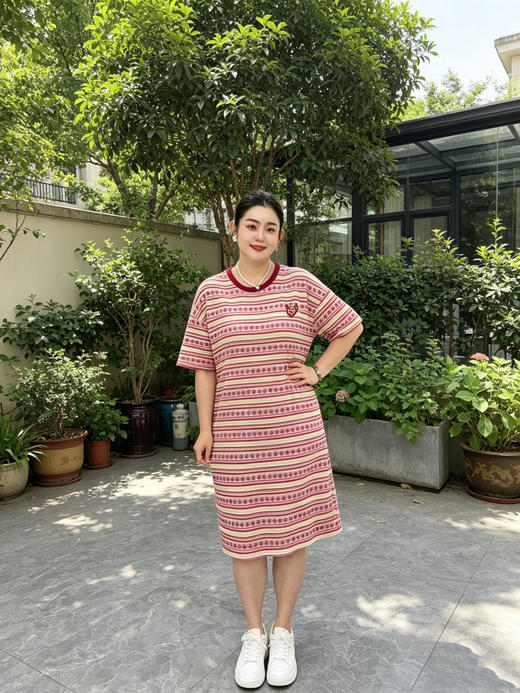 新款超柔软纯棉休闲家居裙0418 商品图0