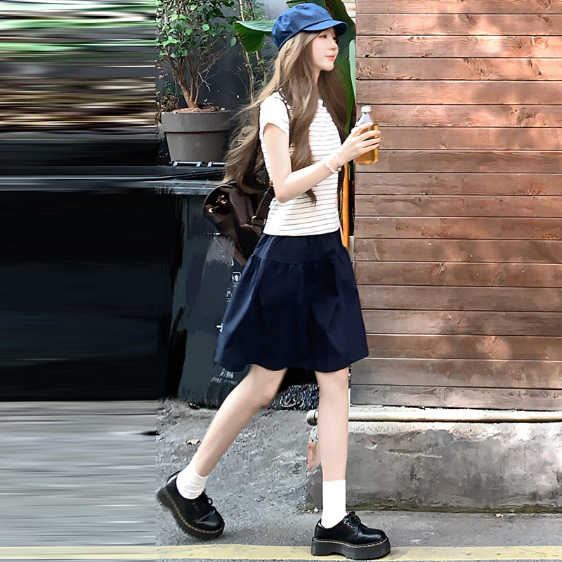 <曾小咸推荐> 3色学院风A字半身裙 日常99！！ 活动价59！！【预售款，预计3-15天发货】