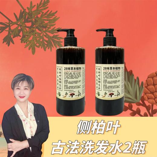 【九九】古法熬制侧柏叶皂角生姜植物洗发水无硅油控油去屑 2瓶装  500ml/瓶 商品图0