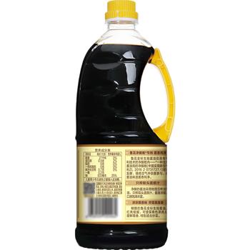 鲁花自然鲜金标系列 生抽酱油【0添加防腐剂 特级生抽】1L 厨房调味品 /粮油调味 /调味品 /酱油 商品图0
