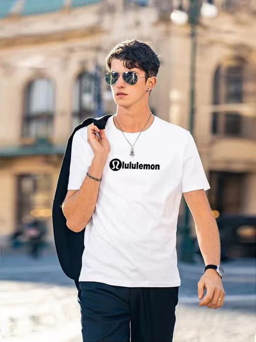 Lululemon露露26新款情侣印花短袖T恤明星穿搭款 280克全棉透气面料 商品图1
