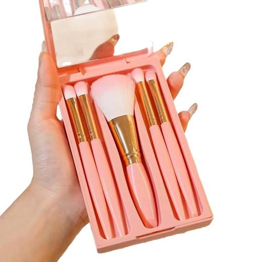 【5支装高性价比、开窗设计颜值高】新款 5支装带镜套刷化妆刷开窗高颜值便携式超软毛散粉腮红眼影刷.TA 商品图4