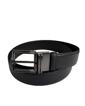 旋转针扣牛皮腰带he