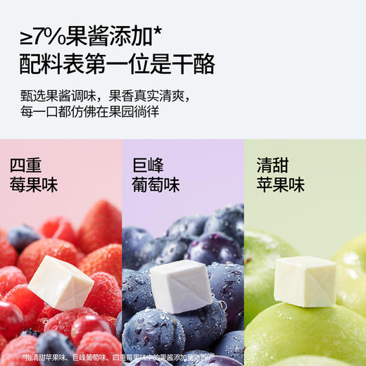 【99任选4件】小圆/小方奶巨峰葡萄味/厚芝原味/清甜苹果味/阳光柠檬味/四重莓果味 90g15颗 商品图3