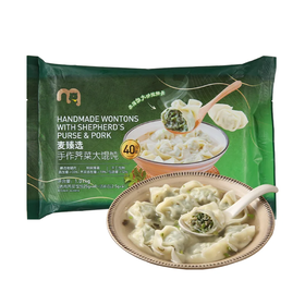 麦德龙 麦臻选 手作荠菜大馄饨 1.01kg（25g*40+汤料包2.5g*4）