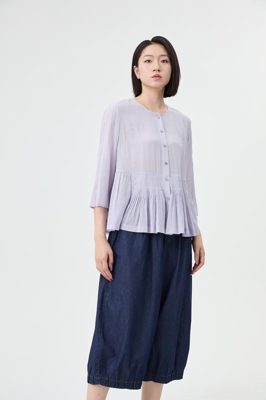 【自留款】面料超级好【超显瘦气质】水淼2026夏新款风琴裙摆小衫2661 商品图0