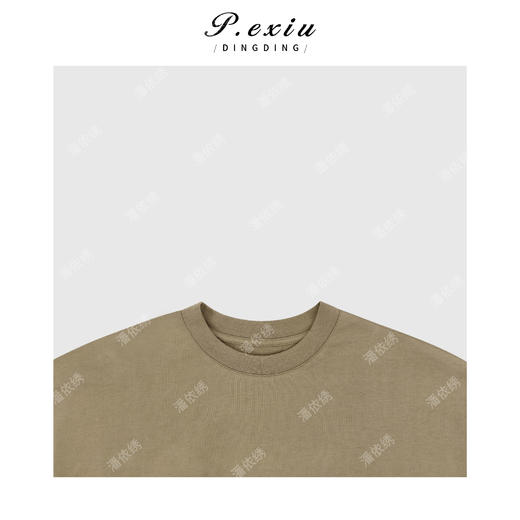 PanYiXiu/潘依绣100%棉重工小兔刺绣慵懒松弛宽松百搭圆领短袖T恤 W-63892 商品图2