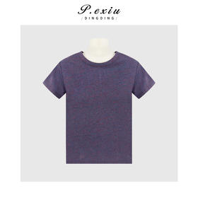 PanYiXiu/潘依绣羊毛天丝春夏轻薄透气百搭圆领短袖T恤 W-63766