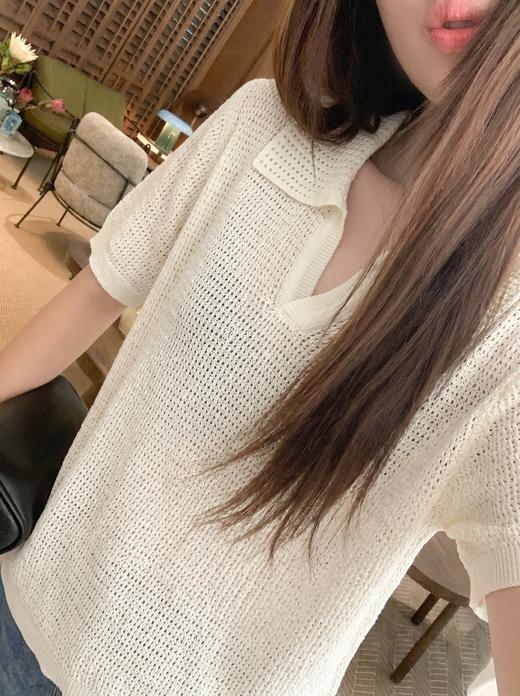 <曾小咸推荐> 4.20新品上新 polo领镂空针织衫 原价119！！ 活动价69！！【预售款，预计3-15天发货】 商品图7