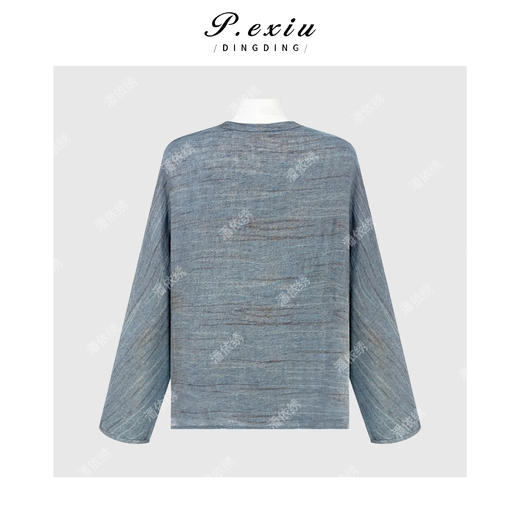 PanYiXiu/潘依绣 100%色织亚麻极简松弛高级感长袖衬衫 Li11037 商品图2