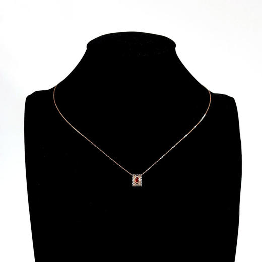 【天然正品】AU750双色金简约时尚设计师款吊坠项链11.0*9.1*8.0MM（皆取最大值）250326NJS29 商品图5