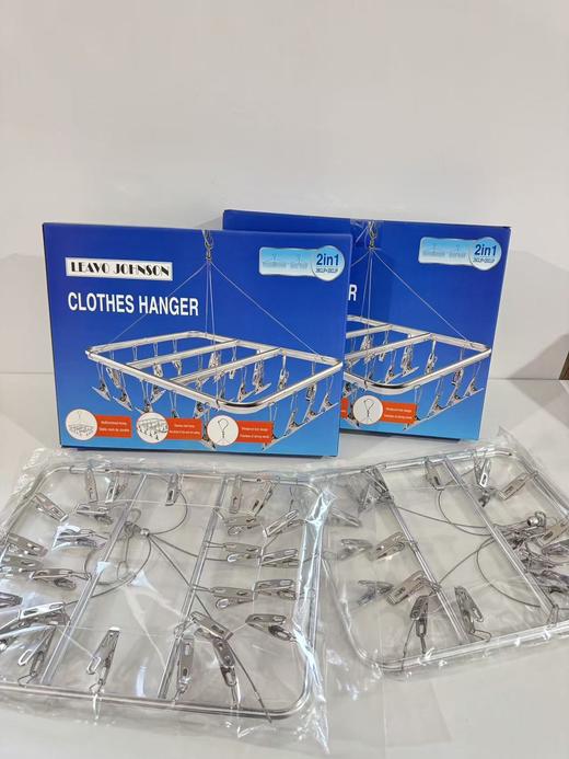 纯元！出口单！山姆在售同款！多功能不锈钢晾衣架裤架套装！ 商品图13