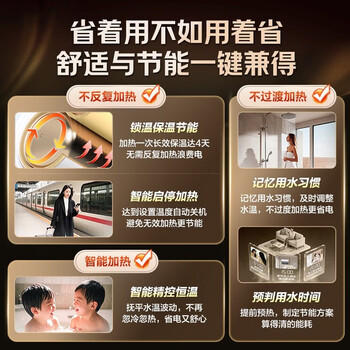 统帅海尔出品 60升电热水器京东自营上门安装 3300W变频速热 一级能效节能家用储水式LEC6002-AT3U1 商品图6