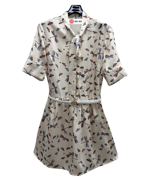 女款丝质印花连衣裙zh012 商品图0