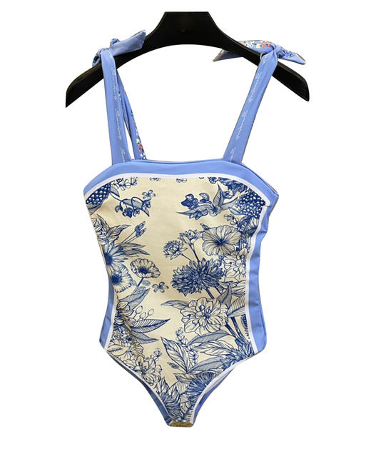 女款双面穿印花连体泳衣la012 商品图3