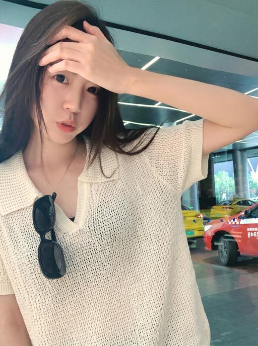 <曾小咸推荐> 4.20新品上新 polo领镂空针织衫 原价119！！ 活动价69！！【预售款，预计3-15天发货】 商品图5