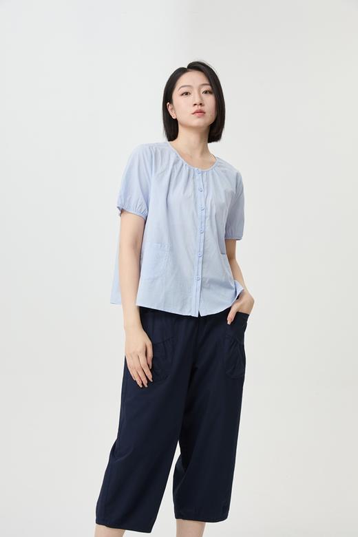 水淼2026夏新款纯棉凉快休闲短袖2406 商品图0