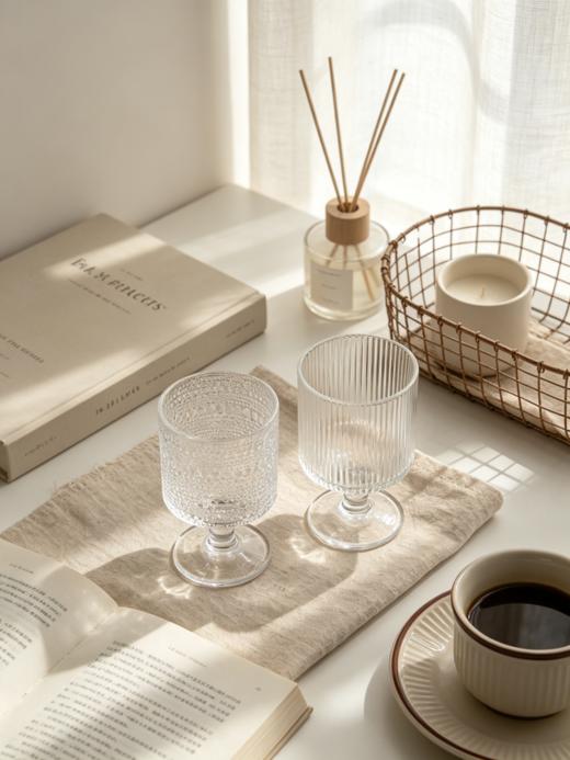 是杯具也是艺术品🔥19.9 元囤齐一整套【浮雕玻璃杯】🌿 树皮纹 -肌理感拉满,📏 竖纹- 经典永不过时,☀️太阳花纹 -法式复古甜心,💧露珠纹 -灵动闪烁 商品图3