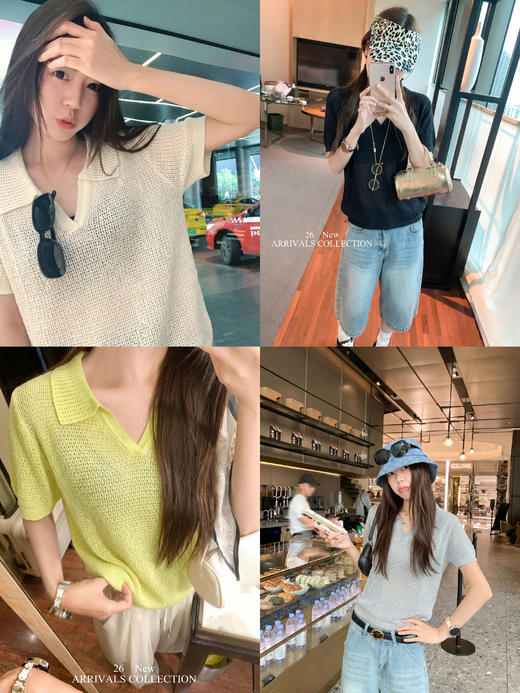 <曾小咸推荐> 4.20新品上新 polo领镂空针织衫 原价119！！ 活动价69！！【预售款，预计3-15天发货】 商品图12