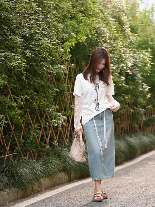 【门店同款】ENJOY夏季蕾丝纱袖狗狗T 171493461 商品图1