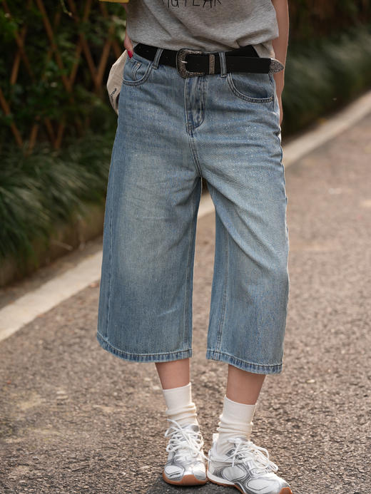 【门店同款】ENJOY夏季复古细闪七分裤 171595601 商品图1