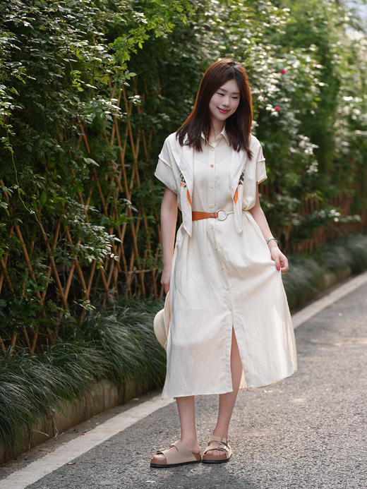 【门店同款】ENJOY夏季高智感丝巾长裙 171546358 商品图0