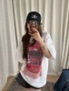 大王|@lexander 性感女郎红唇冰块硅胶印花T恤，男女款宽松水洗圆领短袖 商品缩略图1