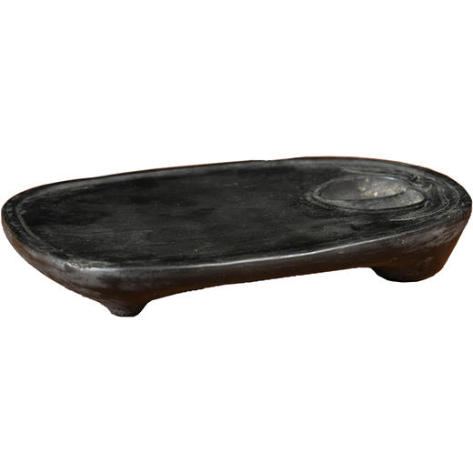 明 桃形池眉纹歙砚 商品图5