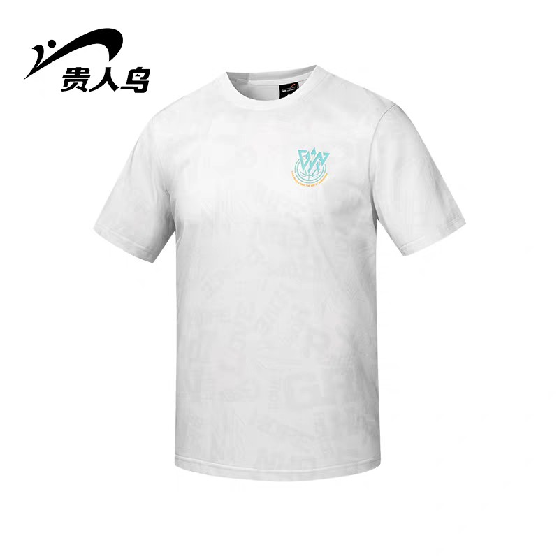 XXM夏季新品 贵人鸟2025字母个性休闲舒适柔软圆领短袖T恤T1252163