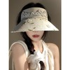 【仙女蕾丝花朵珍珠编织空顶草帽】女夏季大帽檐遮阳防晒帽田园风太阳帽子 商品缩略图4