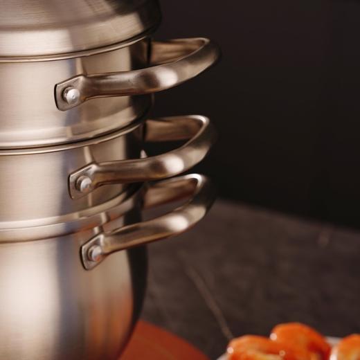 联创 瞬饪三层蒸锅 DF-CP0326M 大号蒸锅家用馒头包子锅 商品图2