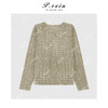 PanYiXiu/潘依绣法式极简镂空宽松慵懒风圆领长袖针织上衣L2830 商品缩略图1