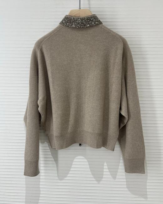女款拉链亮片针织开衫毛衣zh006 商品图1