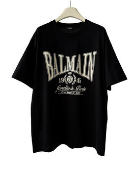 中性款植绒印花宽松短袖T恤he