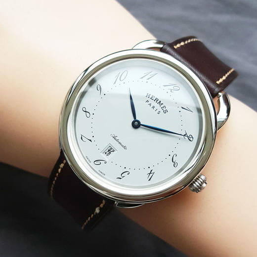 【95新】HERMES 爱马仕035184WW00自动机械机芯日期显示41MM（男款）ARCEAU系列 精钢130426NJS01 商品图7