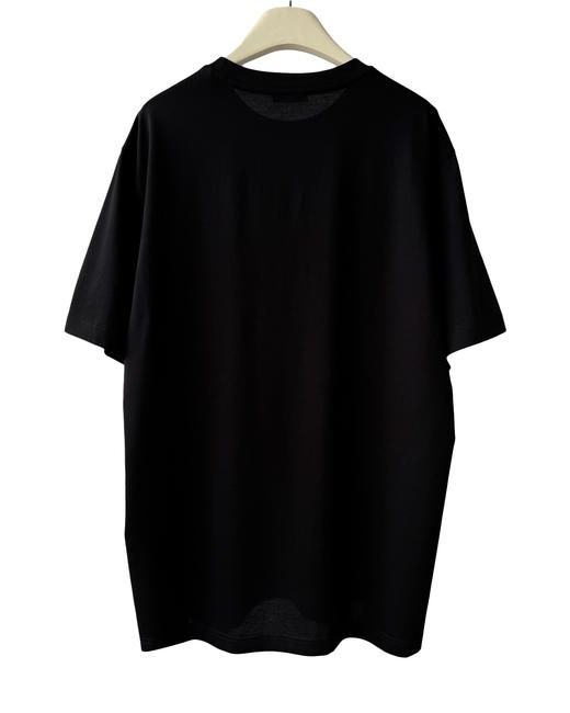 中性款植绒印花宽松短袖T恤he 商品图1