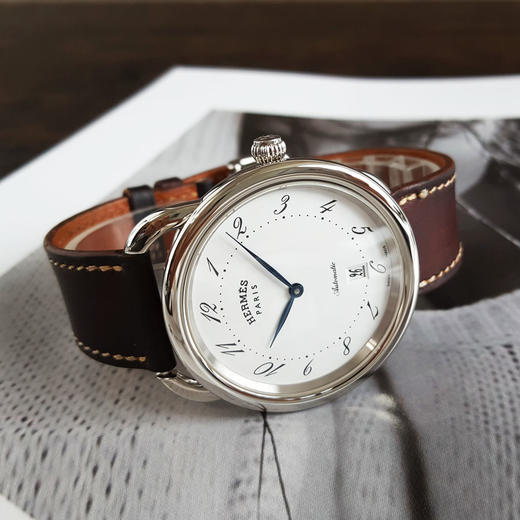 【95新】HERMES 爱马仕035184WW00自动机械机芯日期显示41MM（男款）ARCEAU系列 精钢130426NJS01 商品图4