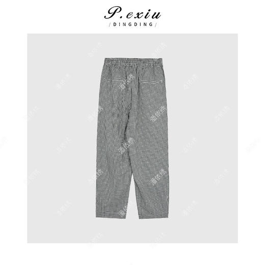 PanYiXiu/潘依绣 【轻氧松弛裤】人丝复古港风格纹九分休闲裤 W-62907 商品图2