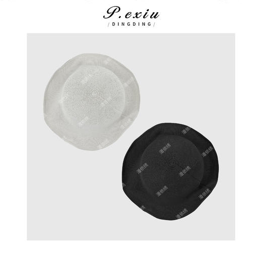 PanYiXiu/潘依绣 100%进口和纸可折叠遮阳防晒编织渔夫帽 SYC63030 商品图0