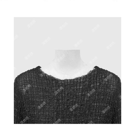 PanYiXiu/潘依绣极简风高级感显瘦百搭褶皱肌理感圆领长袖T恤 WH00566 商品图2