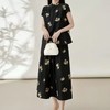 【限时清仓特惠 清冷东方美人战袍】ORIGNAL&CO龟裂纹新中式V领刺绣连衣裙/上衣半裙套装 东方雅韵，纯手工刺绣，重工印染龟裂纹面料 商品缩略图13