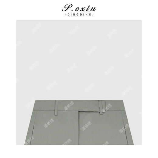 PanYiXiu/潘依绣 复古显瘦高级弯刀休闲裤Q1348 商品图2